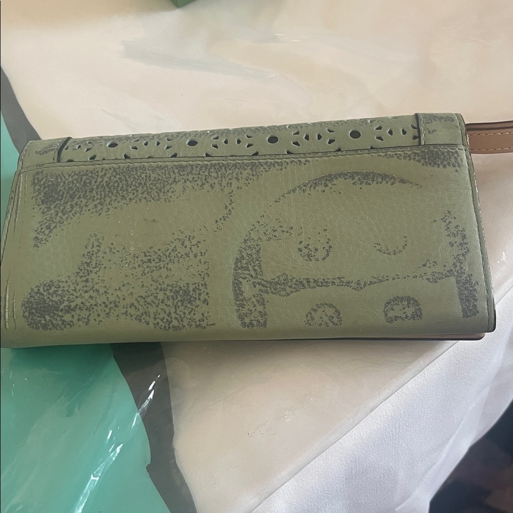Kate Spade Light Green Perforated Rehab Wallet - Picture 4 of 4